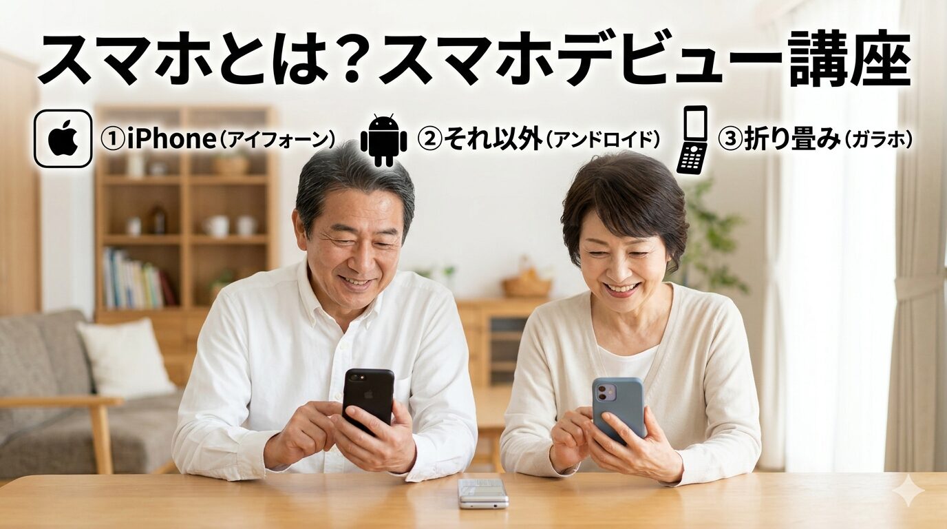 スマホは大きくわけて３種類