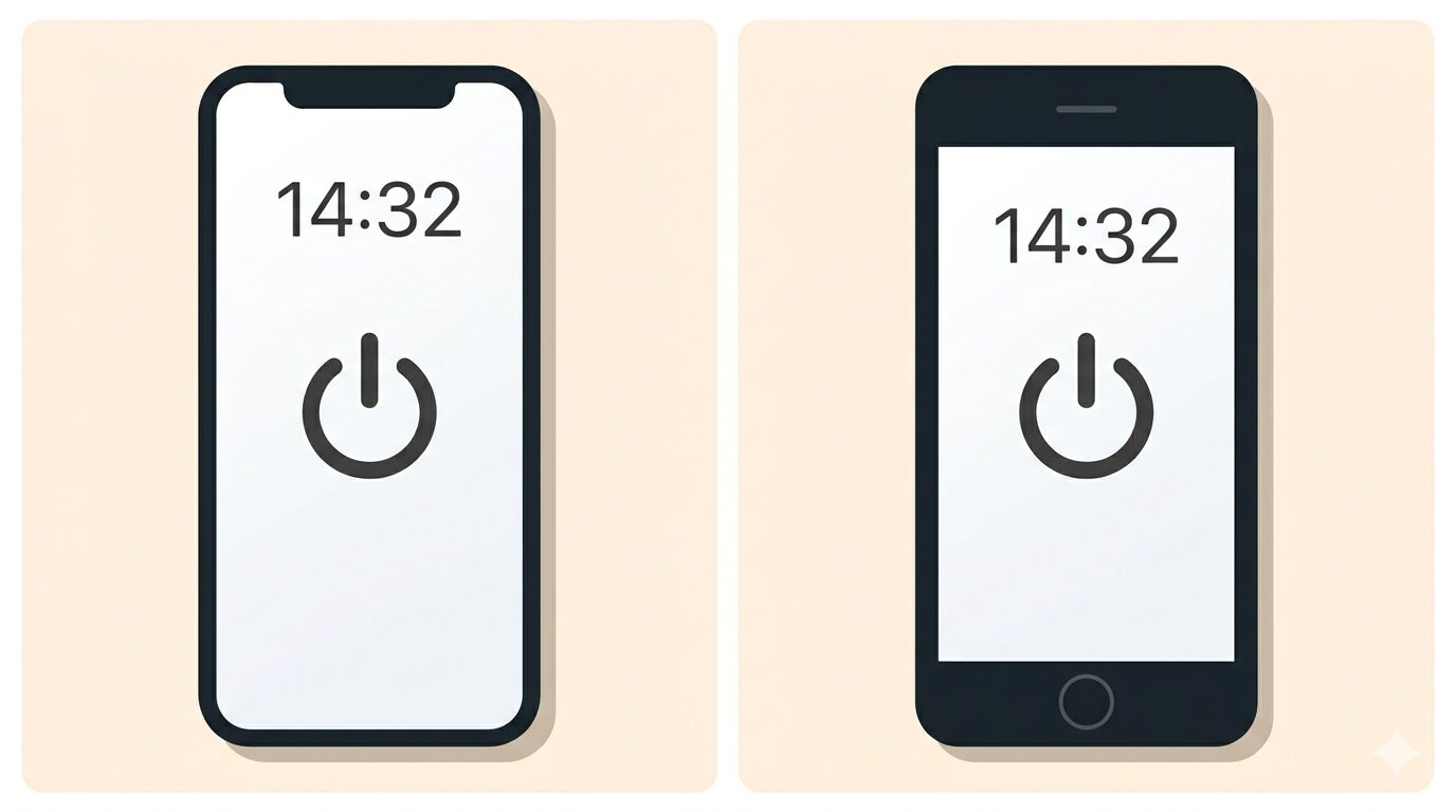 【やさしく解説】iPhone（アイフォーン）の電源の切り方（オフ）と電源の入れ方（オン）