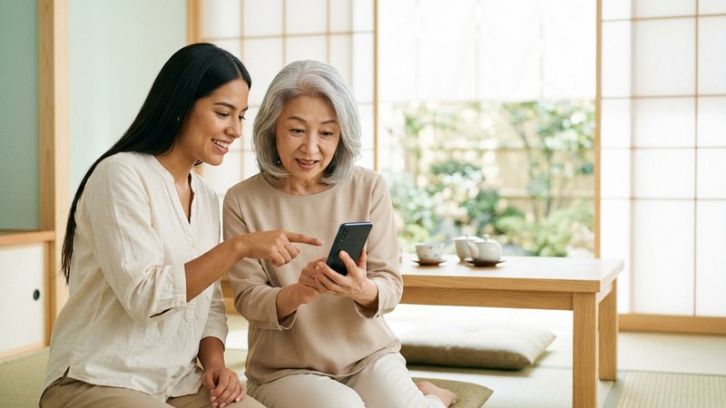 ビデオ通話で困ったときの対処法の図解