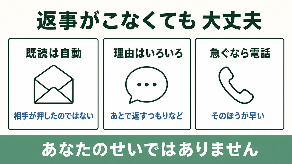 既読がついても返事がこない理由と対処をまとめた図解