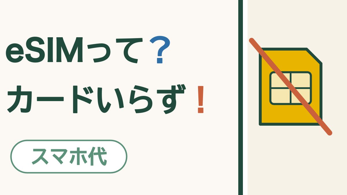 eSIM（イーシム）ってなに？｜新しいiPhoneはSIMカードが入りません