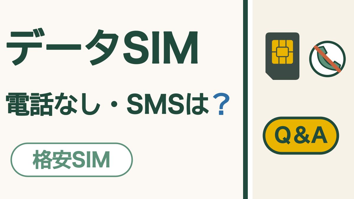 データSIMは電話なし、SMSは？｜ついていない・有料・ついている、の3つ