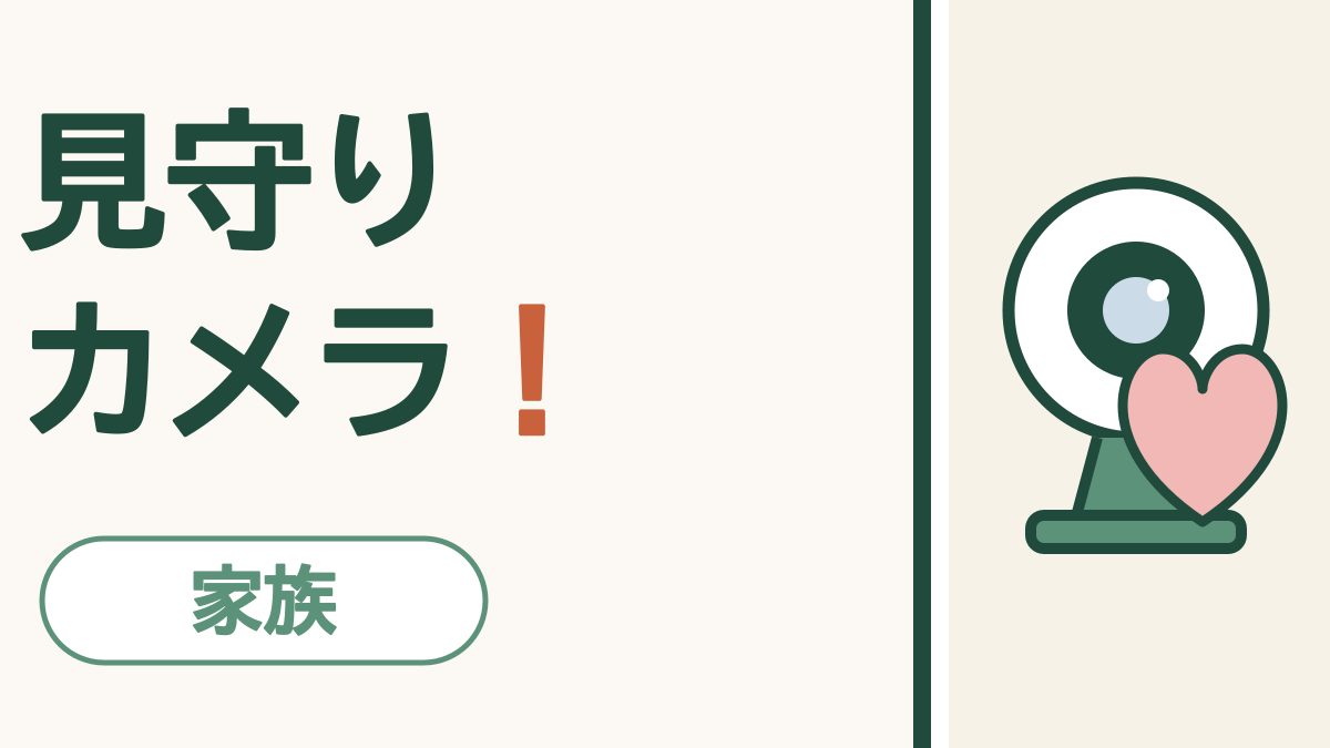 見守りカメラで離れた親や留守の家を見る｜選び方と気をつけること